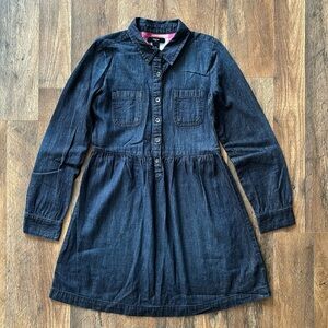 Gap Kids Denim Long Sleeve Button Down Casual Dress